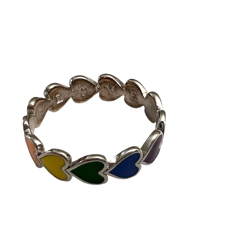 Adorable 3 Piece Set Rainbow Pride Earrings Ring Pura Vida LGBTQ - Picture 5 of 9